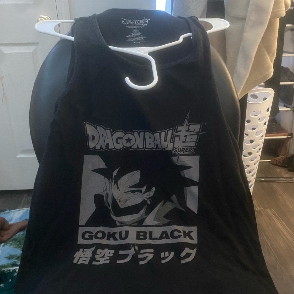 hot topic dragon ball z super goku black tank top